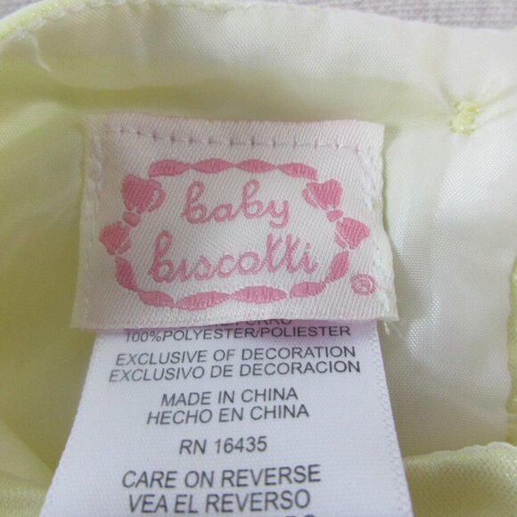 Baby Biscotti Princess Dress Girls 3 Month Yellow Embroidered Floral Mesh Ruffle - Picture 5 of 6